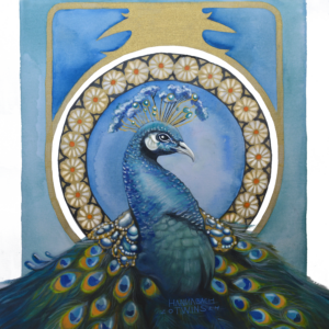 "Pfau" 50x50cm Druck