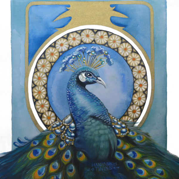 "Pfau" 50x50cm Druck