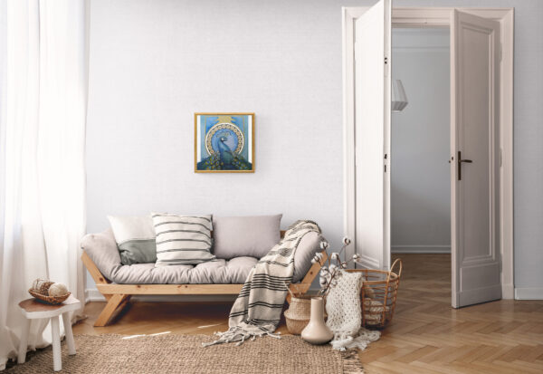 "Pfau" 50x50cm Druck – Bild 2