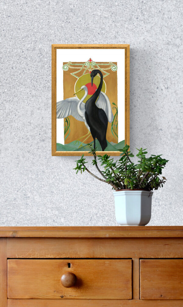 "Kraniche" A3 Druck – Bild 2